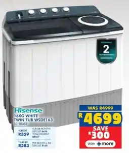 Russells Hisense white twin tub offer