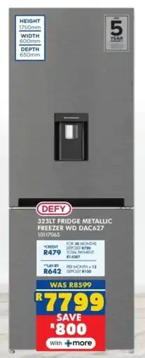 Russells Defy fridge metallic freezer offer
