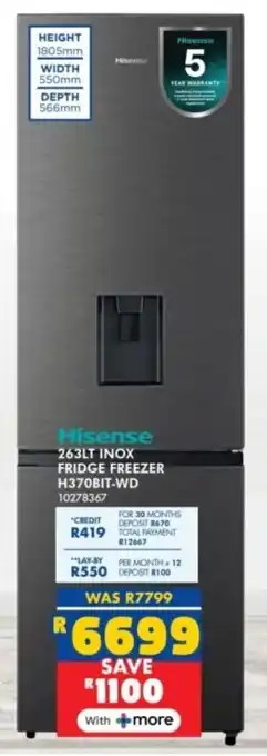 Russells Hisense inox fridge freezer offer