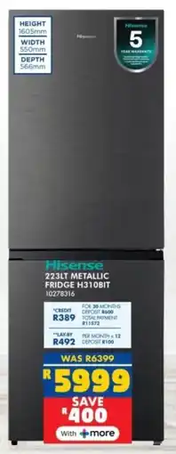 Russells Hisense metallic fridge offer