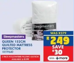 Russells Sleepmasters queen quilted mattress protector offer