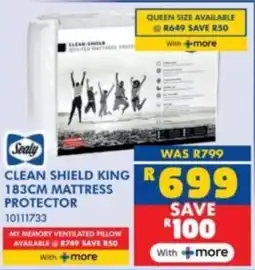 Russells Sealy clean shield king mattress protector offer