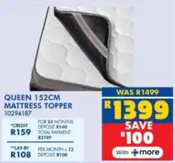 Russells Queen mattress topper offer