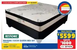 Russells Restonic bahama queen bed set offer