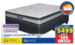Russells Sleepmasters supreme queen bed set offer
