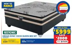 Russells Restonic dream zone queen bed set offer