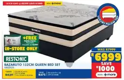 Russells Restonic bazaruto queen bed set offer