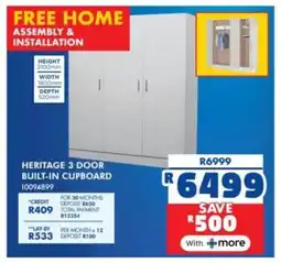 Russells Heritage 3 door built-in cupboard offer
