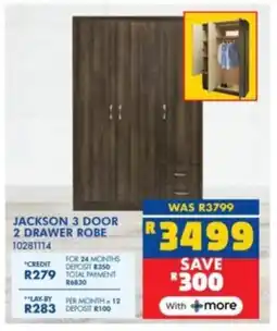Russells Jackson 3 door 2 drawer robe offer