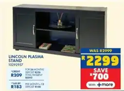 Russells Lincoln plasma stand offer