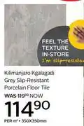 CTM Kilimanjaro Kgalagadi Grey Slip-Resistant Porcelain Floor TIle 350x350mm-Per Sqm offer