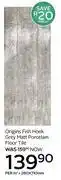 CTM Origins Fish Hoek Grey Matt Porcelain Floor Tile 280x710mm-Per Sqm offer