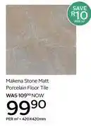 CTM Makena Stone Matt Porcelain Floor Tile 420x420mm-Per Sqm offer