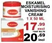 Arrow Cash And Carry Eskamel Moisturising Vanishing Cream 1 x 50ml offer