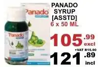 Arrow Cash And Carry Panado Syruo 6 x 50ml offer