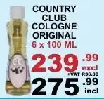 Country Club Cologne Original 6 x 100ml