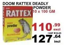 Arrow Cash And Carry Doom Rattex Deadly Powder 10 x 100gm offer