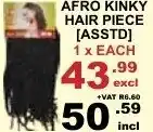 Afro Kinky Hair Piece 1 x Each