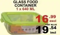Arrow Cash And Carry Glass Food Container 1 x 640ml offer