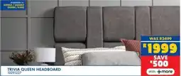 Russells Trivia queen headboard offer