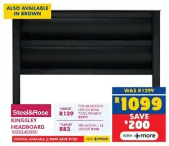 Russells Steel&Rose kingsley headboard offer