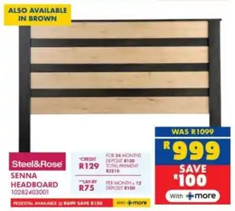 Russells Steel&Rose Senna Headboard offer