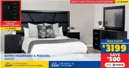 Russells Astrid headboard & pedestal offer