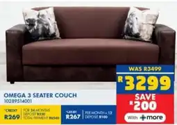 Russells Omega 3 seater couch offer