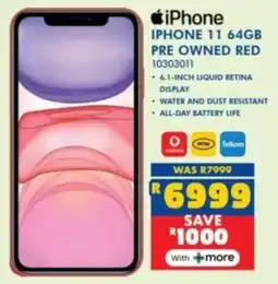 Russells iPhone 11 64GB Pre Owned Red offer