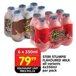 Shoprite Liquor Steri stumpie flavoured milk all variants offer