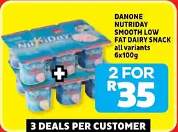 Usave Danone nutriday smooth low fat dairy snack all variants offer