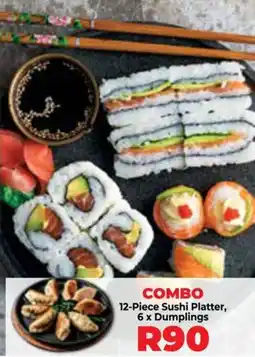 Food Lover's Market Sushi Platter, Dumplings offer