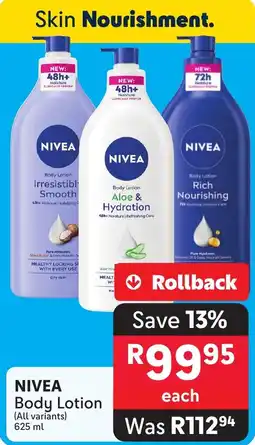 Makro NIVEA Body Lotion offer