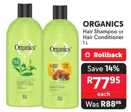 Makro ORGANICS Hair Shampoo or Hair Conditioner offer