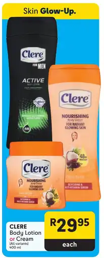 Makro CLERE Body Lotion or Cream offer