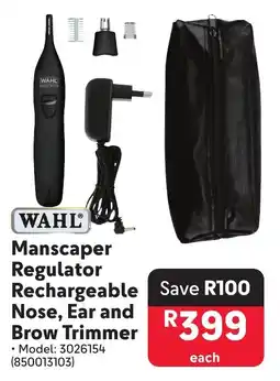 Makro WAHL Manscaper Regulator Rechargeable Nose, Ear and Brow Trimmer offer