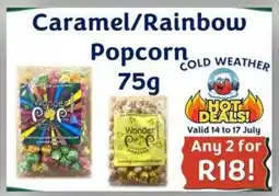 Foodeez Caramel/ Rainbow Popcorn offer