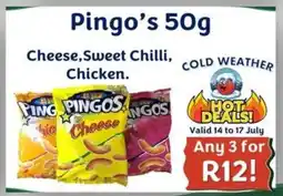 Foodeez Pingo's Cheese, Sweet Chilli, Chicken offer