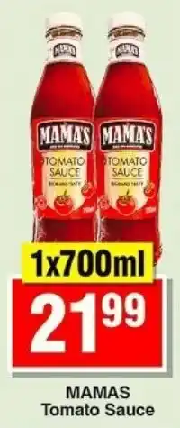 Choppies MAMAS Tomato Sauce offer