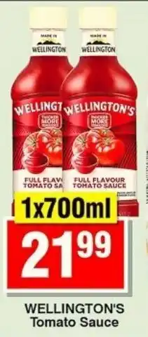 Choppies WELLINGTON'S Tomato Sauce offer