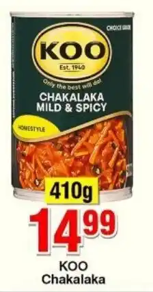 Choppies KOO Chakalaka offer