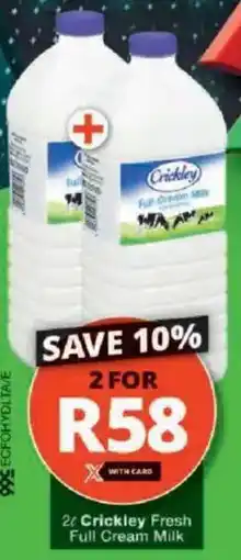 Checkers Crickley Fresh Full Cream Milk offer