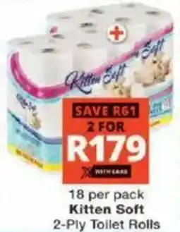 Checkers Kitten Soft 2-Ply Toilet Rolls offer