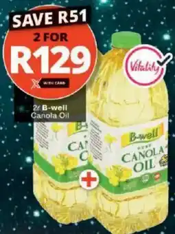 Checkers B-well Canola Oil offer