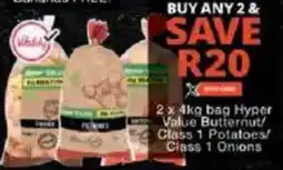 Checkers Hyper Value Butternut/ Class 1 Potatoes/ Class 1 Onions offer