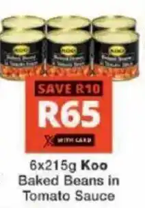 Checkers Koo Baked Beans in Tomato Sauce offer
