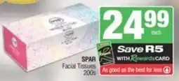 SuperSpar SPAR Facial Tissues offer