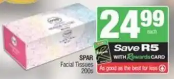 SuperSpar SPAR Facial Tissues offer