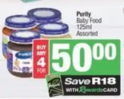 SuperSpar Purity Baby Food Assorted offer