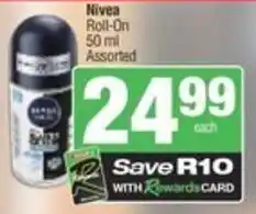 SuperSpar Nivea Roll-On Assorted offer